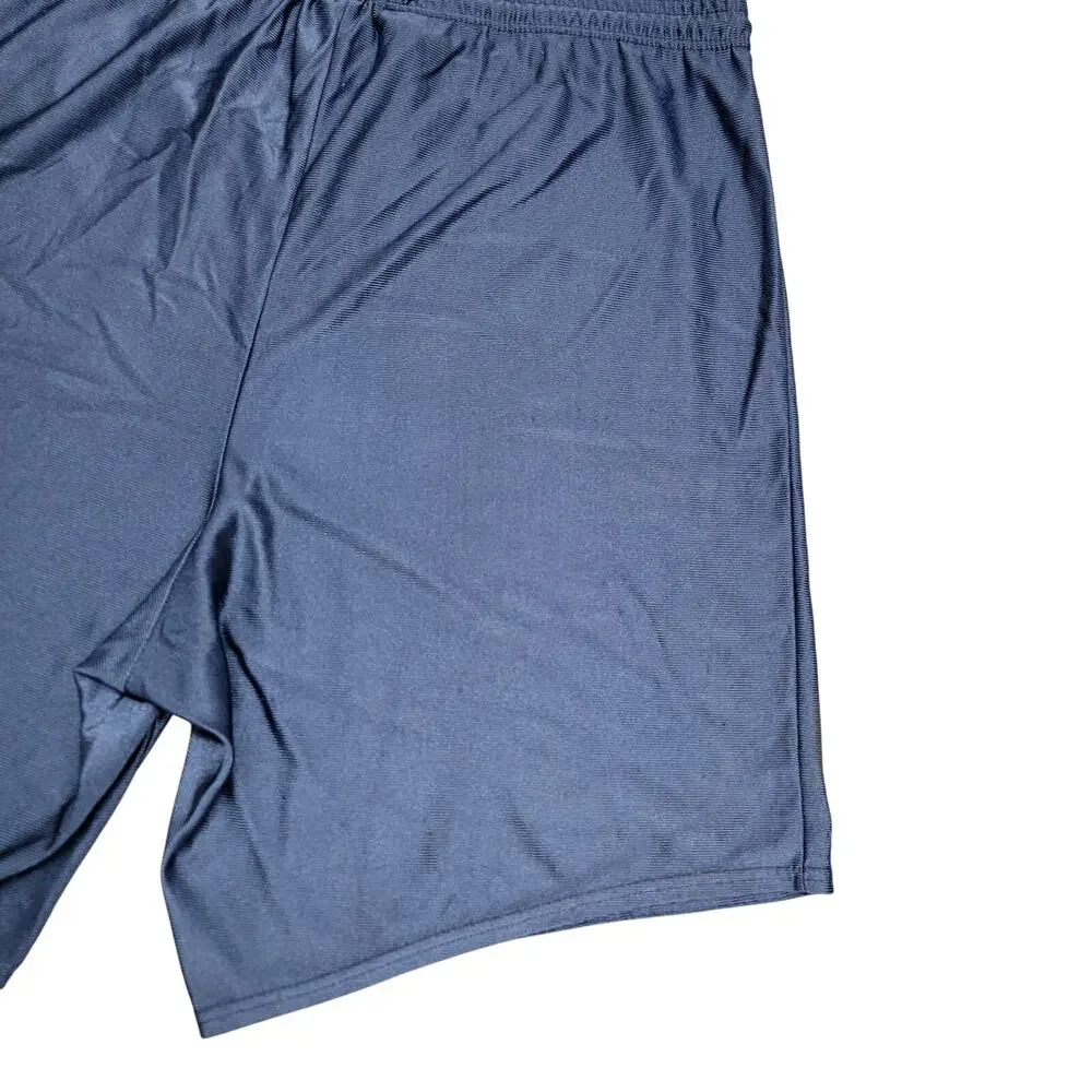 Vtg Dodger Nylon Gym Shorts Mens L Navy Blue D Logo Athletic Made in USA READ